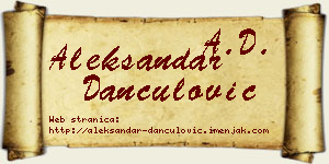 Aleksandar Dančulović vizit kartica